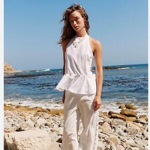 NWOT Free People Printemps Moment Halter Top